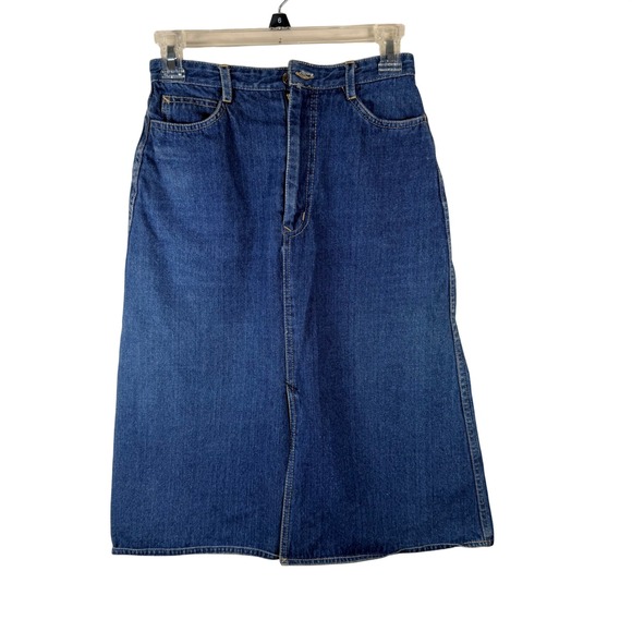 N'Est Ce Pas? Other - N'Est Ce Pas Kids Blue Denim Midi Skirt Medium‎ Wash High Waist Size 7/8 Vintage
